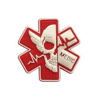 Parches De Cráneo Paramédicos De PVC 3D Tácticos Militares Morales Decorativos De Goma Médica Insignias Médicas (6)