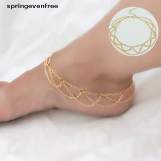 spef nuevo diseño chapado en oro tobillera para mujeres simple pulsera de tobillo cadena pie joyería libre