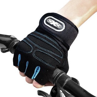 hombres guantes de gimnasio medio dedo guantes de ciclismo pro fitness levantamiento de pesas culturismo entrenamiento deportes ejercicio bicicleta guantes (5)