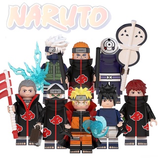 Naruto Minifigures Uzumaki Sasuke Jiraiya Hatake Kakashi Compatible Anime Bloques De Construcción Niños Juguetes Regalo WM6105