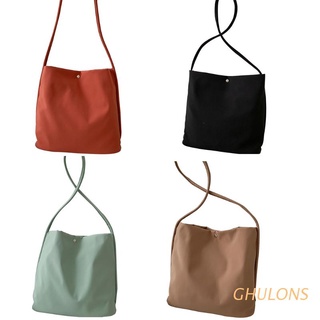 ghulons mujer bolsa casual color sólido gran capacidad compras lona bolsa de mensajero