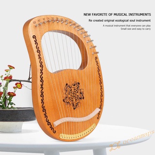Oc 16 cuerdas de madera lira de arpa Piano instrumento Musical con llave de afinación (1)