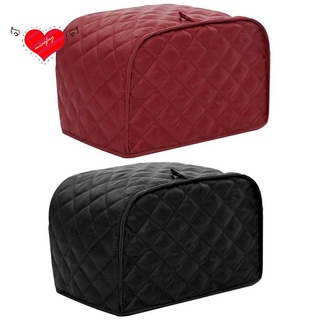 2 rebanadas tostadora cubierta de polvo fabricante de pan cubierta protectora a prueba de polvo bolsa 2 pack rojo y negro (2 rebanadas tostadora cubierta)