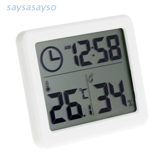 Says reloj Digital electrónico Automático con pantalla Lcd con Monitor De Temperatura y humedad De 3.2 pulgadas