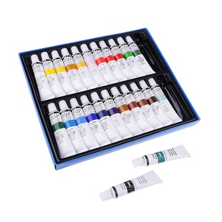 24 colores tubo de pintura acrílica conjunto de pigmento arte pintura dibujo