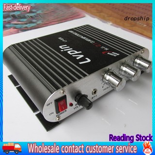 Dro_lvpin838 Subwoofer canales Super Bass HiFi 12V CD MP3 MP4 estéreo amplificador de Radio para coche