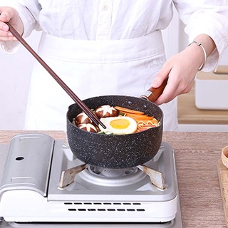 Mxmusty antiadherente olla de sopa de estilo japonés olla de cocina de nieve sartén Universal mango de madera de cocina fideos hogar leche utensilios de cocina (8)