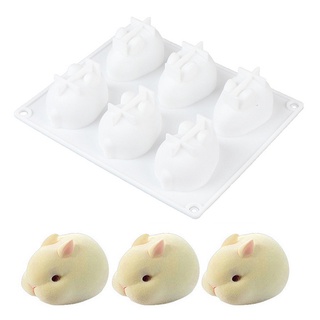 Moldes de silicona para hornear postre Mousse nuevos moldes de silicona para decoración de tartas de conejo 3D (4)