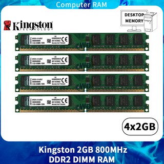 para kingston 4pcs 2gb intel pc2-6400 ddr2 800mhz cl6 dimm memoria ram de escritorio zt bd22 (1)