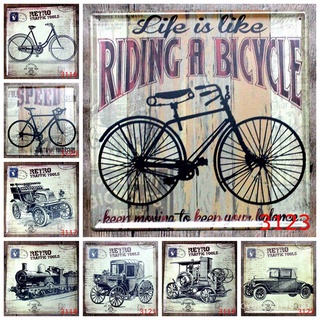 Del coche de la bicicleta Estilo Europeo desgastado sin marco Piel de hierro pintura Puesto Vintage artesanía