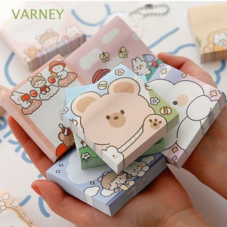 VARNEY Cute Message Notes Cartoon Kawaii Sticky Notes Sticky Memo Pads Notepad Paper Scrapbook Kawaii Stationery 100 Sheets Self Adhesive Daily Life Writing Paper