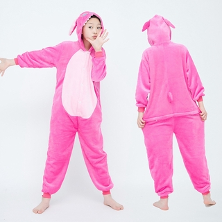 Unisex niños rosa Stitch Kigurumi pijamas Animal franela Cosplay ropa de dormir Onesies