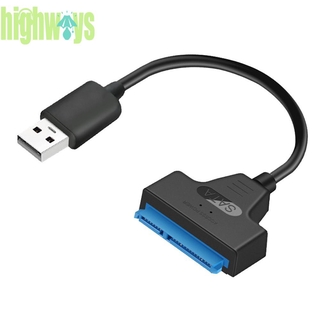 hig USB 2.0 a SATA 22Pin Cable adaptador de Cable convertidor de Cable para disco duro SATA Notebook