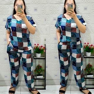 (Code Hk7808) CNC - último traje de ropa de mujer/rayón V pantalones largos XL y Jumbo 3XL