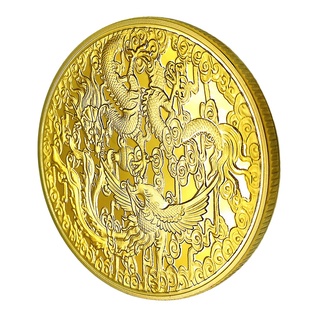 moneda conmemorativa dragon phoenix collection regalo para los amantes de la colección de oro (2)