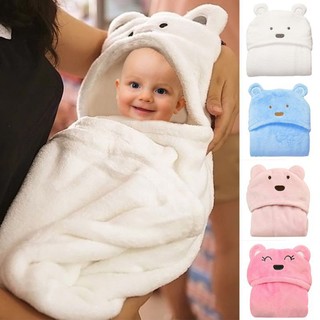 Manta con capucha para bebé, diseño de animales, toallas de baño suaves (1)