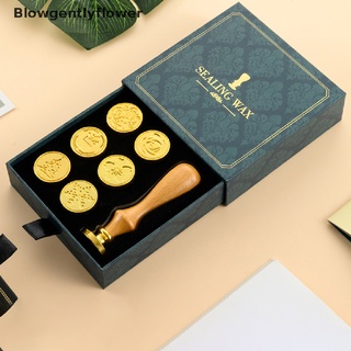 blowgentlyflower retro cera sello caja kit de boda embalaje regalos conjuntos diy scrapbooking herramientas bgf
