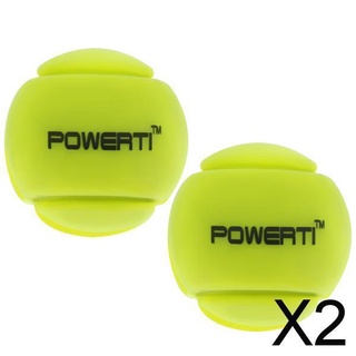 2x2 piezas bola de tenis squash raqueta amortiguador de vibración amortiguador amarillo (2)