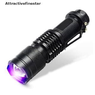 【AFS】 Mini UV Flashlight LED Ultraviolet Torch Light UV Lamp Zoomable 3 Modes Outdoor 【Attractivefinestar】
