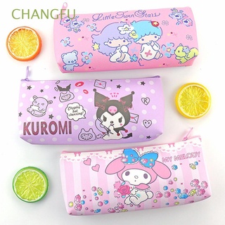 CHANGFU Cute Cartoon Pencil Case Girl Stationery Storage Bag Pencil Bag Kuromi Student Gift Kitty Kawaii School Supplies Children Pencil Pouch