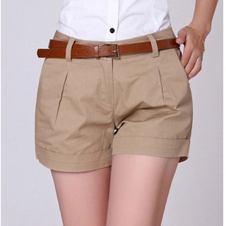 pantalones cortos cortos de algodón para mujer de verano de cintura sintética de algodón pantalones cortos de color sólido