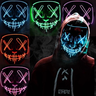 Máscara De Halloween LED De Luz Para Festival Cosplay Disfraz Fiesta Suministros