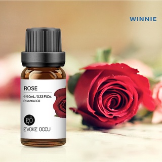 [winnie] 10 ml aceite de fragancia de rosas purificar aire aliviar el estrés extracto de plantas de flores con gotero