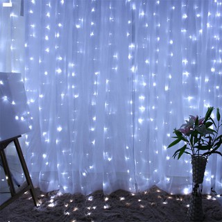 cortina de luces de hadas con cable usb para bodas creativas con control remoto 3m*1m (1)