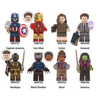 Vingadores Mini Figuras Lego Brinquedos Wm Minifigures Homem De Ferro Thor Capitão América Spiderman (1)
