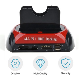 Qilin: estación de acoplamiento HDD Dual USB 2.0 2.5/ 3.5 pulgadas IDE SATA caja HDD externa (1)