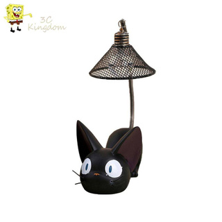 creativo resina artesanía adorable gato luz de noche decoración de la sala de estar *3ckingdom*