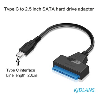 KJDLANS USB 3.0/2.0/Tipo C A 2.5 Pulgadas SATA Disco Duro Adaptador Cable Convertidor Para 2.5 " HDD/SSD
