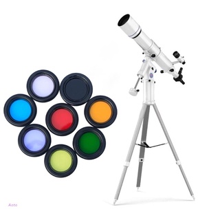 Aoto filtro de lente de 8 piezas de pulgada telescopio lente filtro graduado filtros de Color reemplazo aplicable nebulosa luna planeta sol
