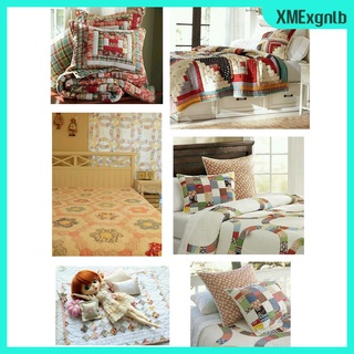 [xmexgnlb] 9 piezas multicolores tela patchwork grasa cuartos de algodón mezclado cuadrados paquete (7)