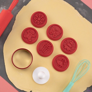 Navidad galletas de silicona sellos conjunto de galletas en relieve molde de Chocolate Fondants molde para hornear huiteni (4)