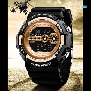 reloj deportivo digital led multifunción impermeable electrónico reloj de pulsera casual para hombre (4)