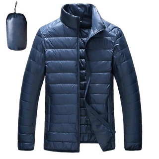 Ultraligero chaquetas de Down de los hombres cuello ligero delgado otoño invierno sólido Casual abrigo (3)
