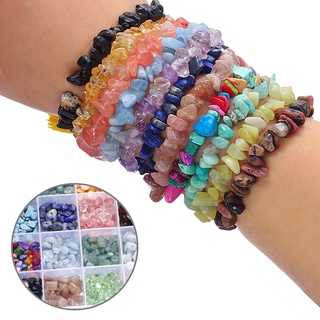 1403 Pieces Gemstone Beads With Hole, 24 Colours, Natural Stone Beads, Irregula (4)