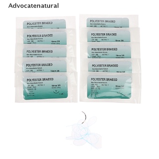 [ADV] 12 piezas de aguja médica de sutura de nailon monofilamento Kit de práctica quirúrgica DFG