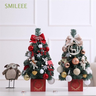 smileee 45cm hogar led árbol de navidad conjunto feliz año nuevo pino árbol mini mesa árbol de navidad decoración de navidad regalo decoración de fiesta adorno de escritorio planta artificial