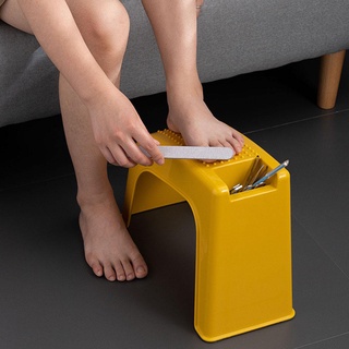 Shower Foot Rest Stand Plastic Multifunctional Storage Foot Stool for Teens