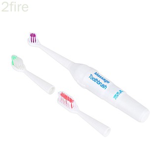 Cepillo de dientes eléctrico adulto masaje cepillos de dientes masajeador impermeable portátil viaje blanqueamiento cepillo de dientes con 2 cabezas de cepillo