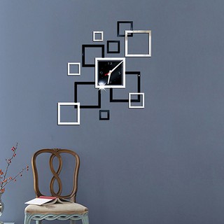 CYL moderno sin marco 3D acrílico espejo superficie reloj de pared pegatina DIY decoración del hogar