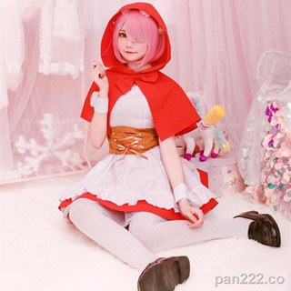 ┋Anime cosplay Lem Ram cos costume Christmas costume Christmas Little Red Riding Hood shawl cloak wholesale