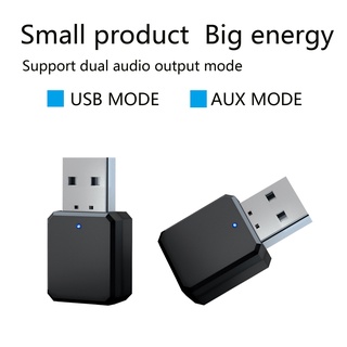KN318 Bluetooth 5.1 Receptor De Audio De Doble Salida AUX USB Estéreo Coche Manos Libres Llamada KT (3)