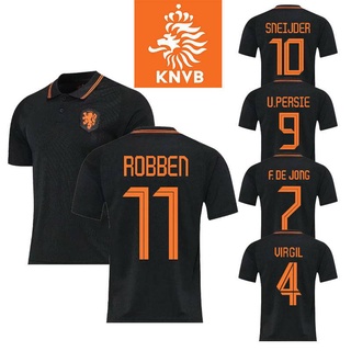 2021 Países Bajos Equipo Nacional De Fútbol Local Jersey Camiseta Tops Robben De Jong Virgil Persie Suelto Tee De Moda