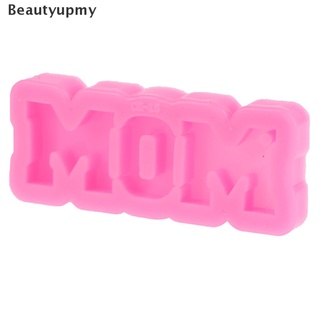 [beautyupmy] mom llavero moldes de silicona diy collar joyería brillante epoxi resina molde caliente
