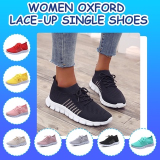 (TDZ) Moda De Las Mujeres De Malla Casual Con Cordones Zapatos Deportivos Correr Transpirable Zapatillas
