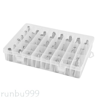 [Runbu999] 48 unids/Set de puntas de glaseado juego de boquillas para cupcakes, galletas, crema, Puffs, juego de herramientas de hornear (4)