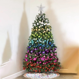 24 unids/Set 3 cm árbol de navidad bolas de purpurina decoraciones/mas fiesta colgante bola de plástico adornos/hogar año nuevo boda fiesta (3)